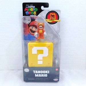 Super Mario Bros Movie 1 inch Tanooki Mario Figure Jakks Pacific Nintendo